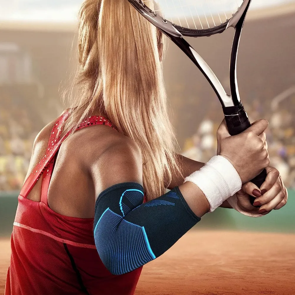 1 Pair Elastic Elbow Protector Brace for Men Women Weightlifting Volleyball