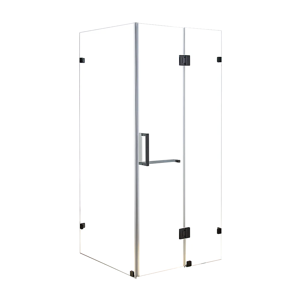 1100 x 1000mm Frameless 10mm Glass Shower Screen | Della Francesca Design