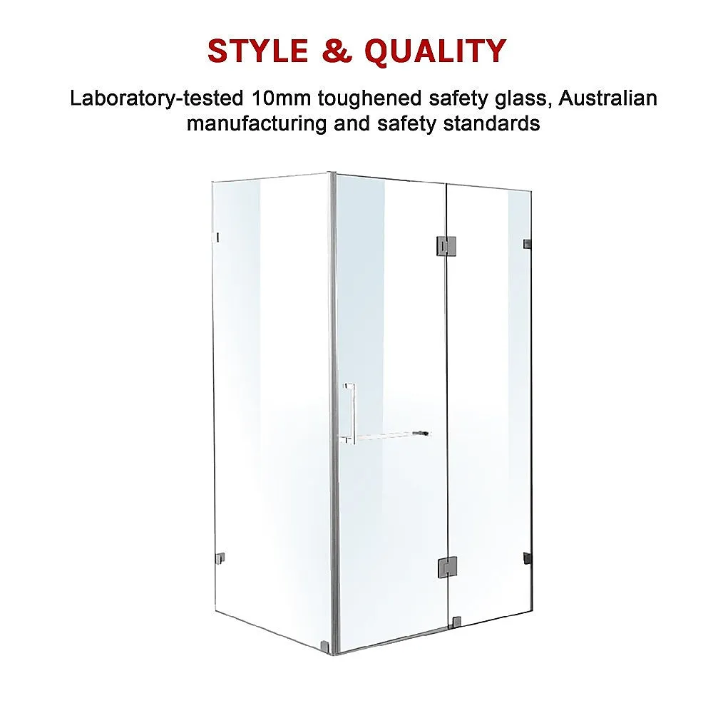 1200 x 1000mm Frameless 10mm Glass Shower Screen | Della Francesca Design