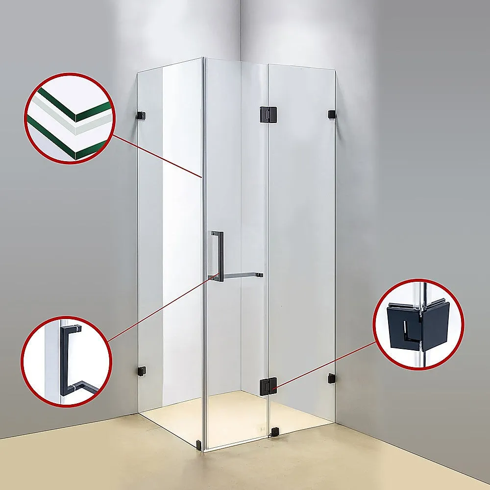 1200 x 800mm Frameless 10mm Glass Shower Screen | Della Francesca Design