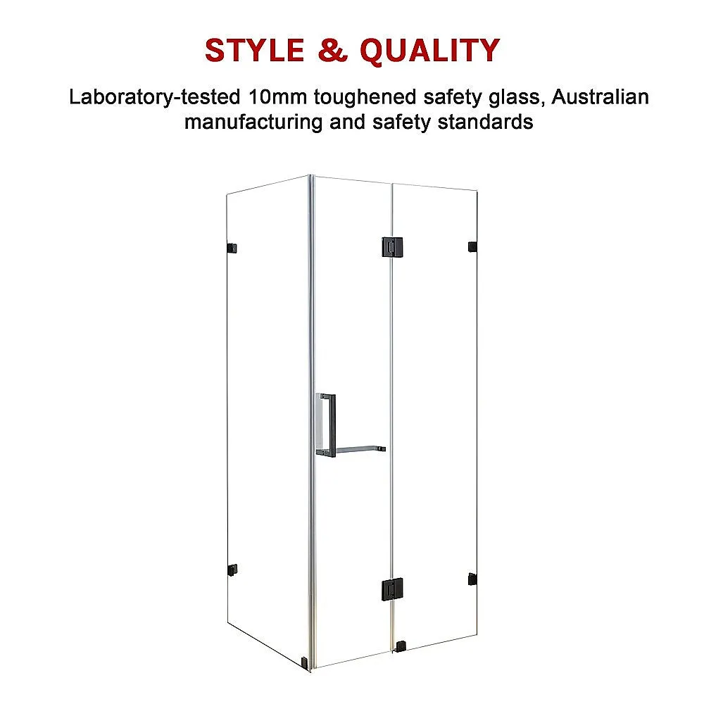 1200 x 800mm Frameless 10mm Glass Shower Screen | Della Francesca Design