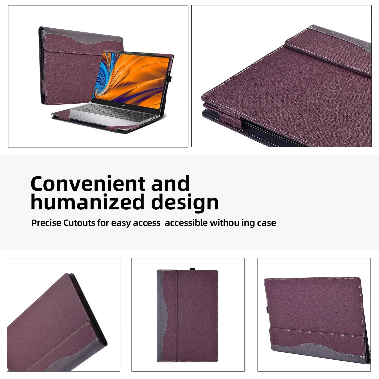 14 Leather Laptop Protective Case - Anti-Fall Design