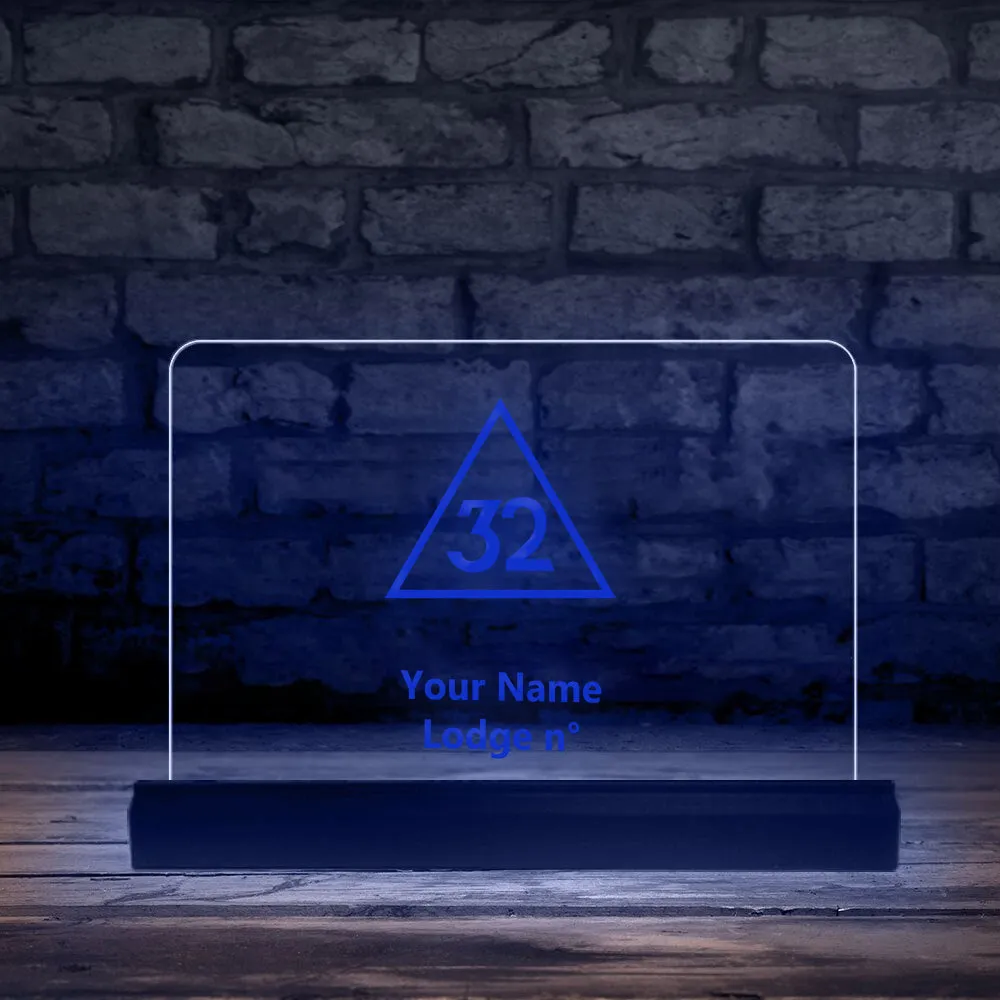 32nd Degree Scottish Rite LED Sign - 3D Glowing light