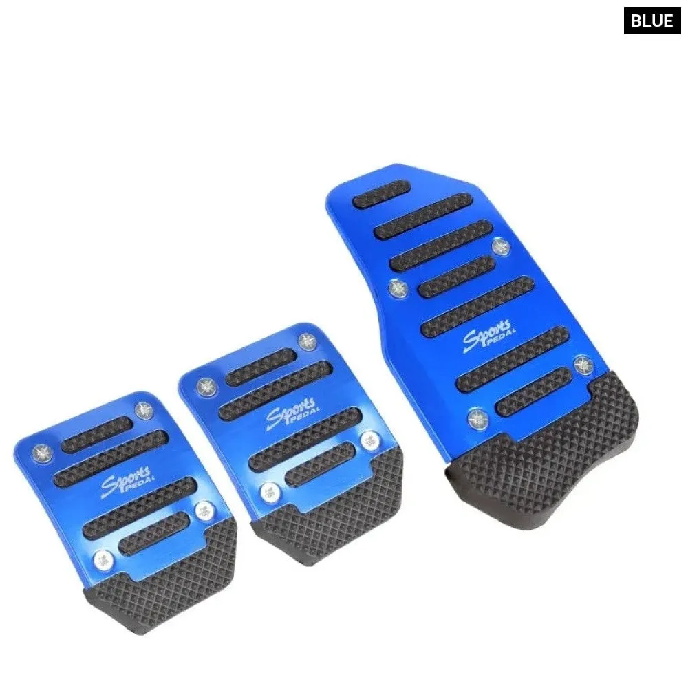 3pcs Aluminum Alloy Anti Slip Automotive Accelerator Pedal