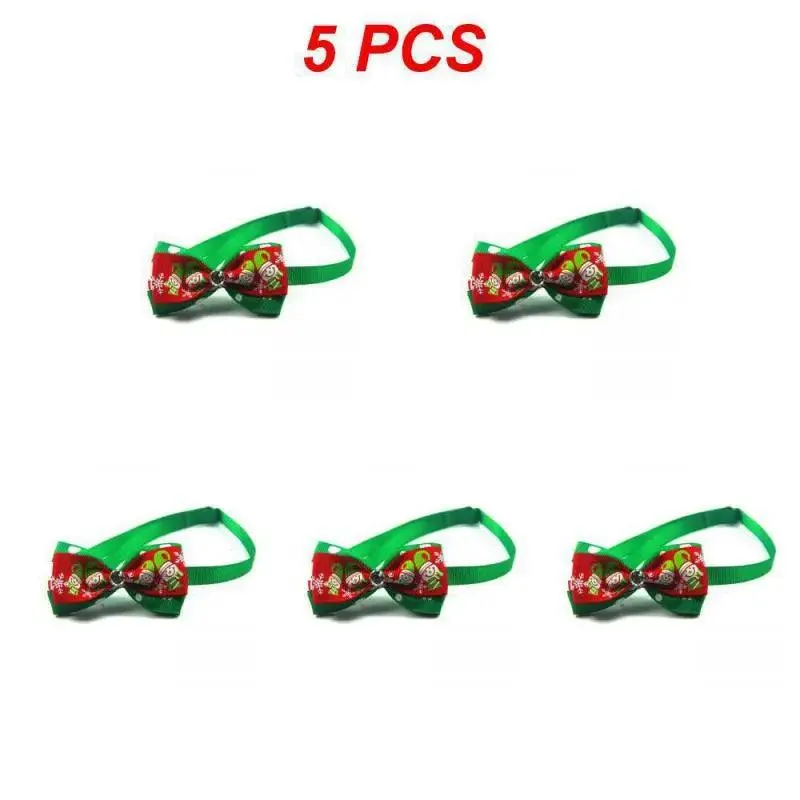 Adjustable Christmas Pet Collar with Bow Tie