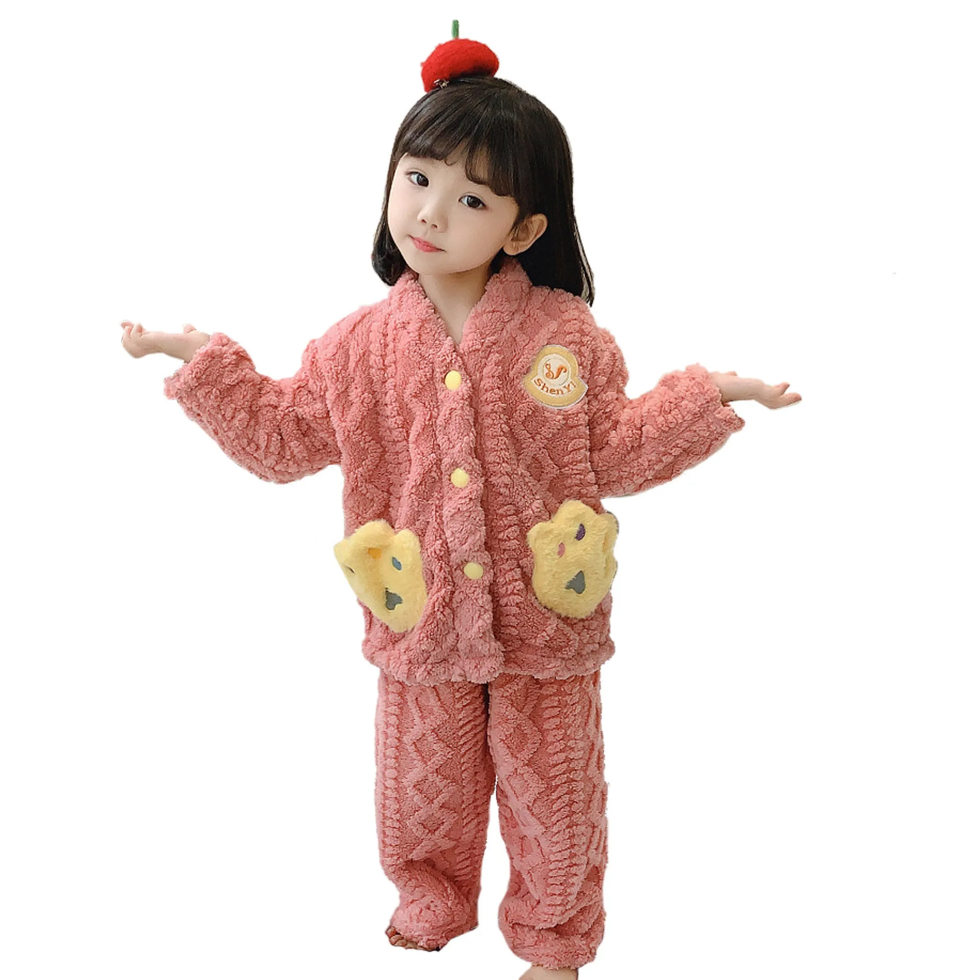 Babymoon Set of 3 | Baby Sleepwear Nightsuit with Scraf Kid’s Winter Nightdress Pajamas Winter Sweater | Red