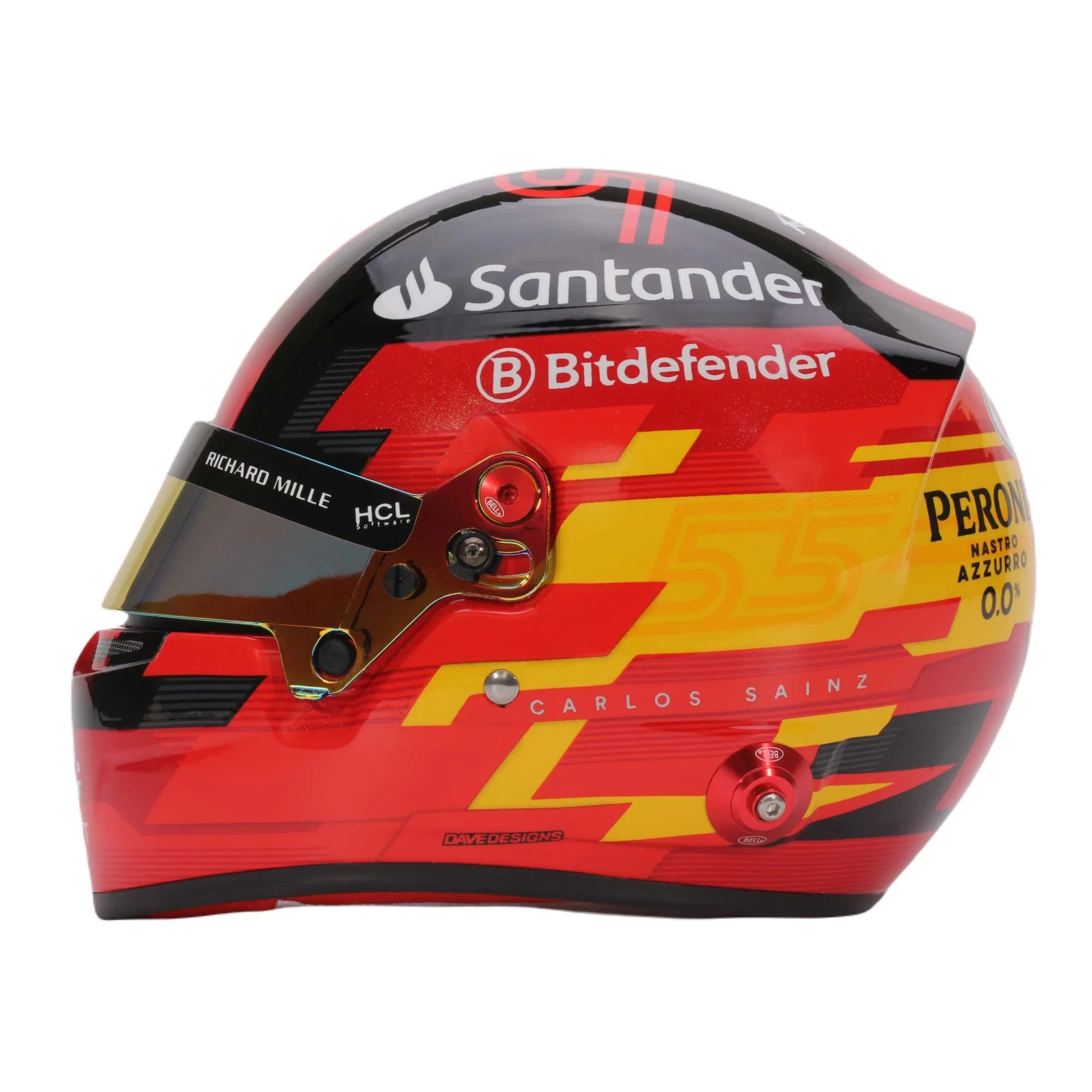 Bell 1:2 Scale Mini Helmet Carlos Sainz 2024 Ferrari