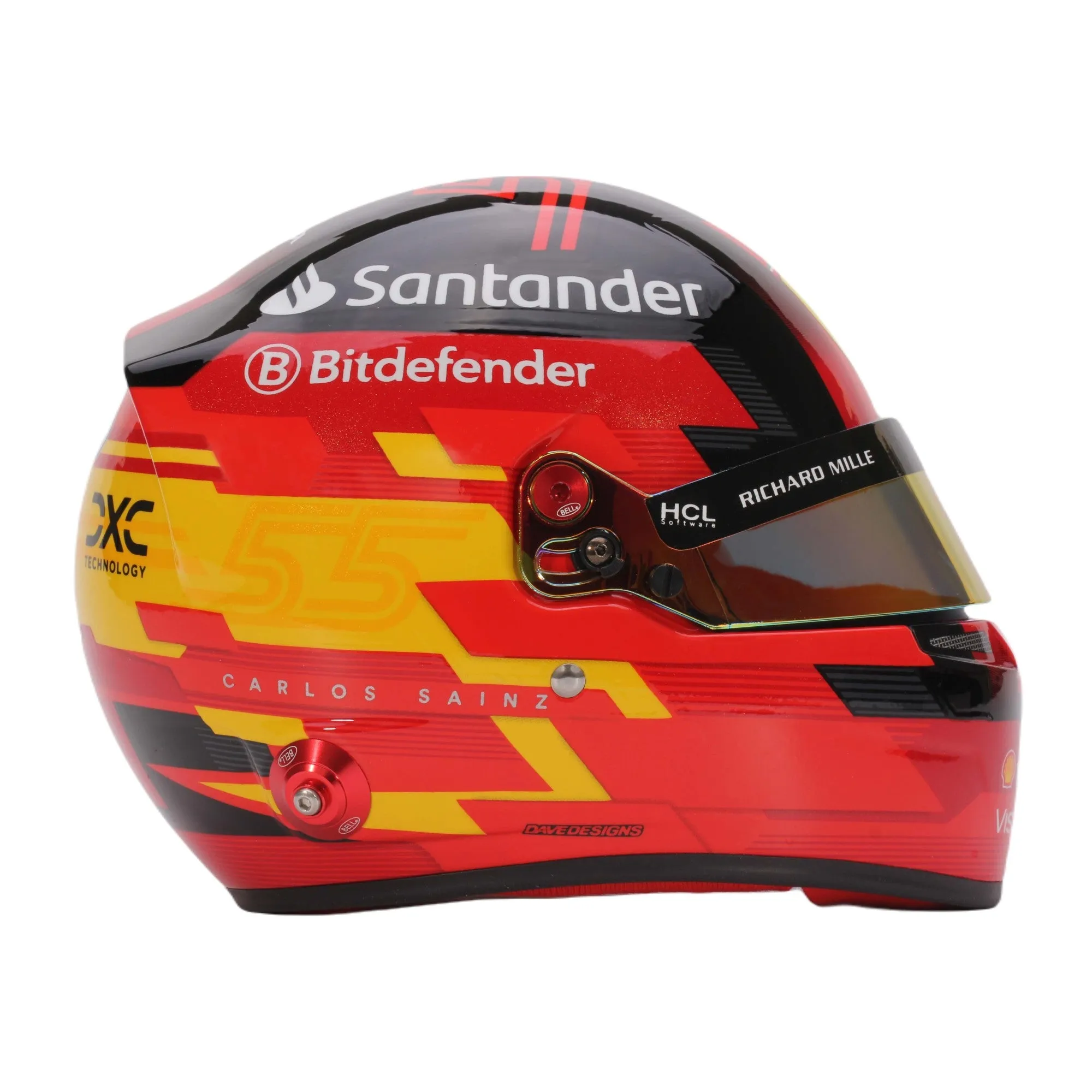 Bell 1:2 Scale Mini Helmet Carlos Sainz 2024 Ferrari