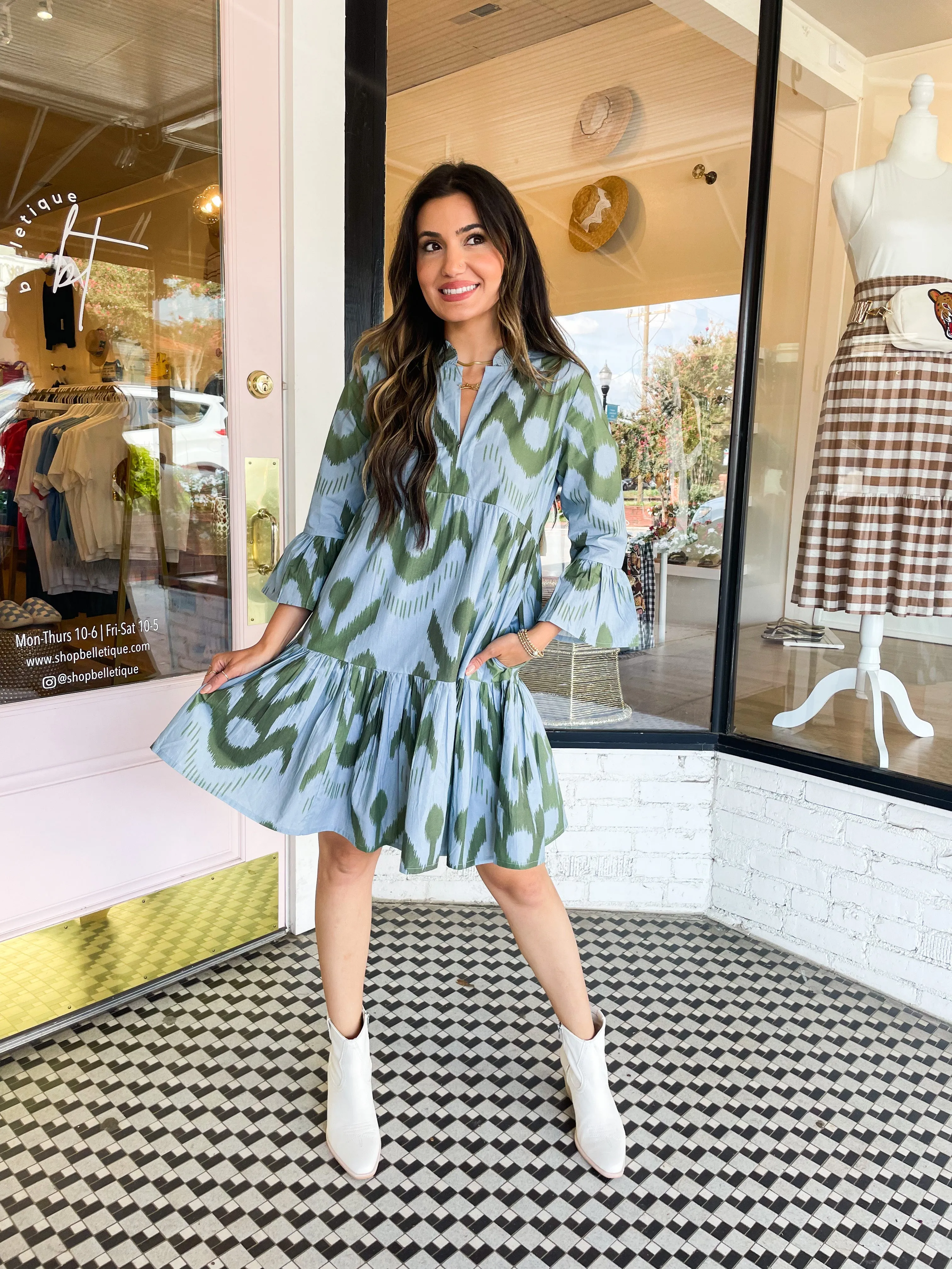 Chitka Dress | Blue   Green