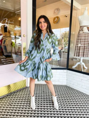 Chitka Dress | Blue   Green