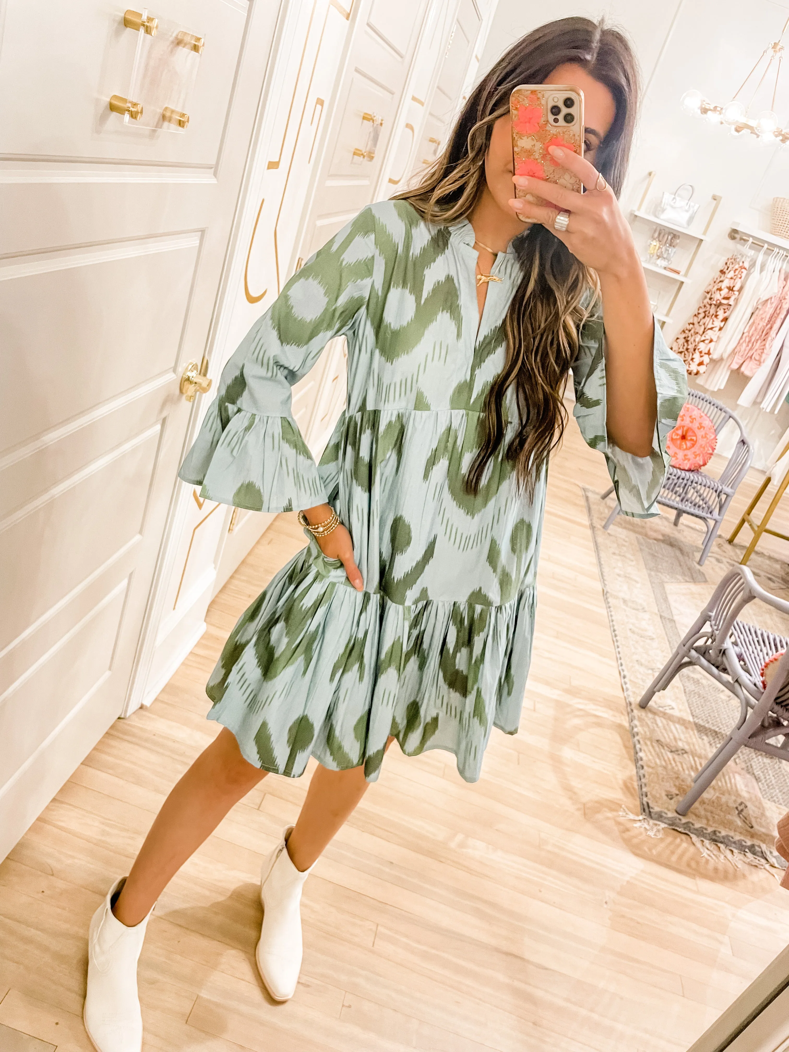 Chitka Dress | Blue   Green