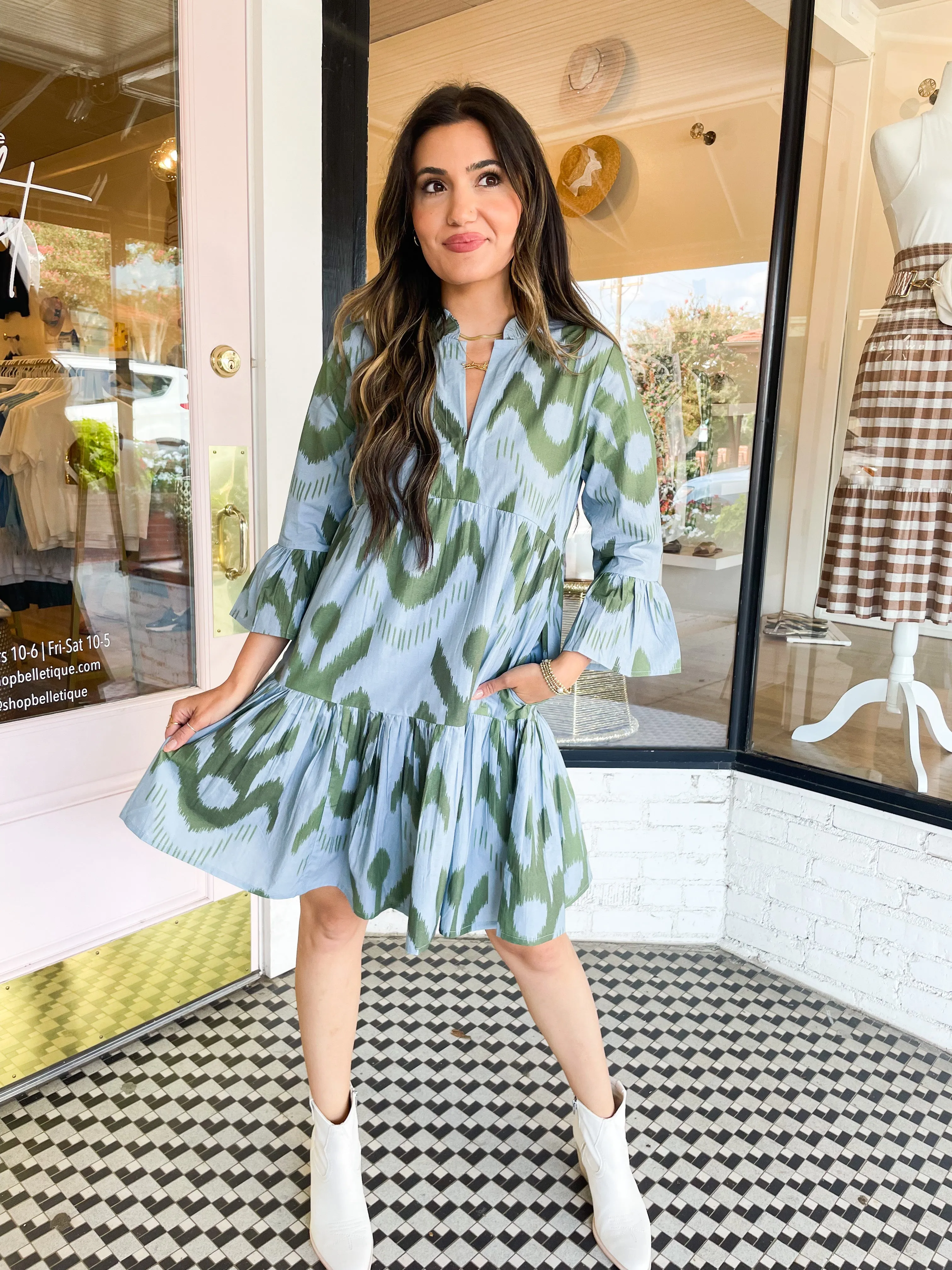 Chitka Dress | Blue   Green