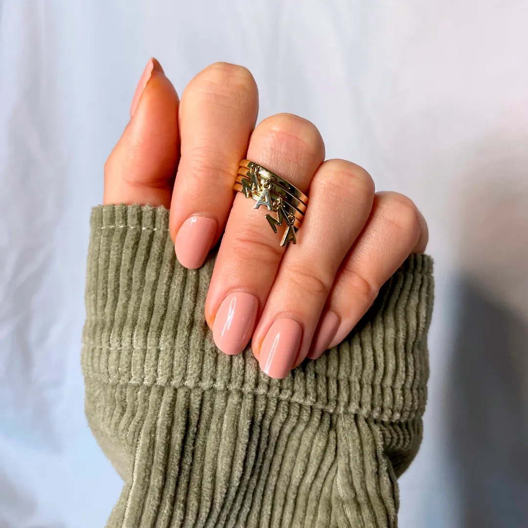 Customizable Dangle Initial Ring