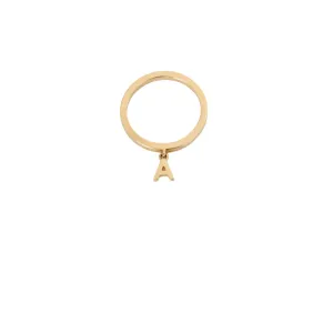 Customizable Dangle Initial Ring
