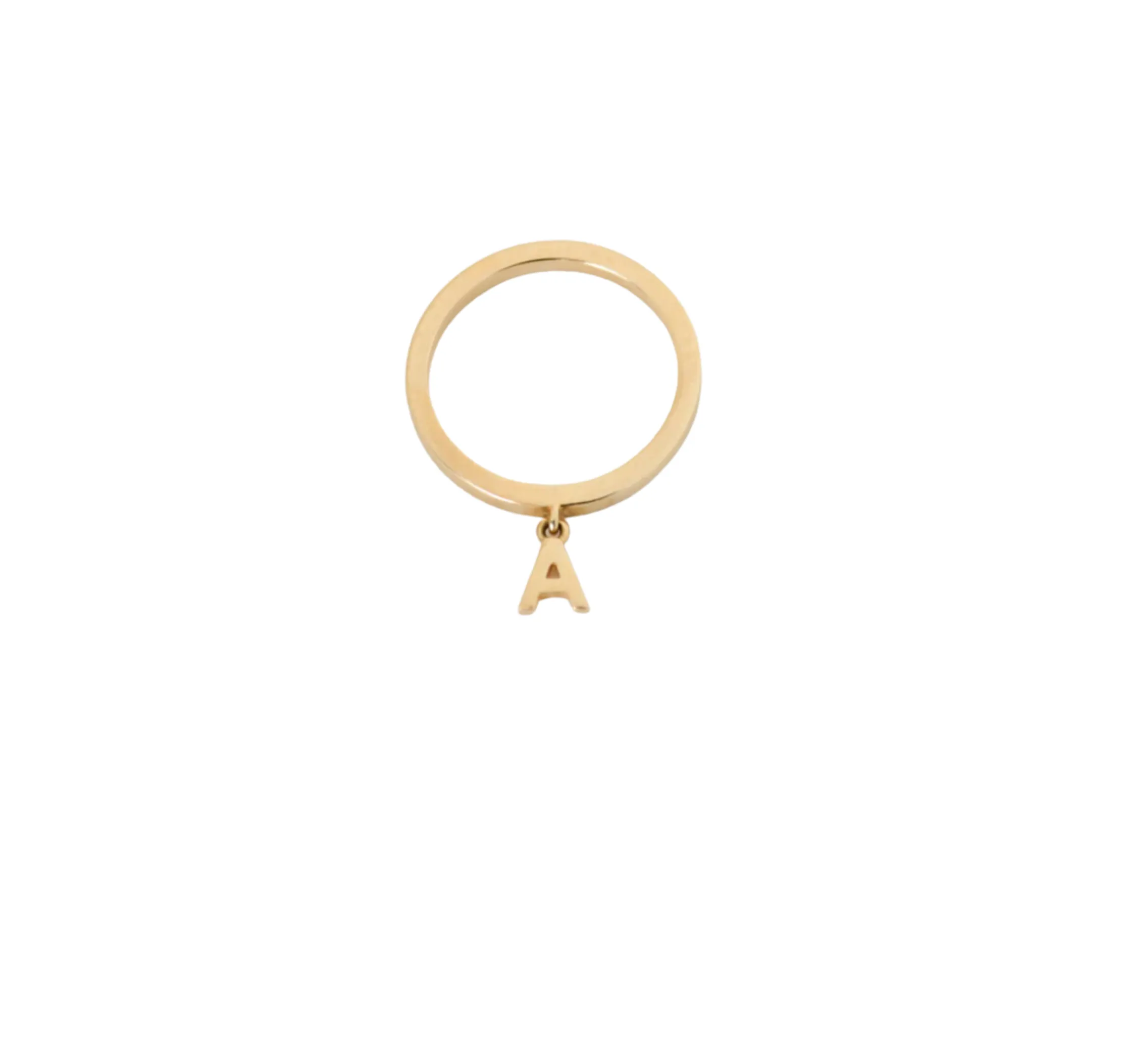 Customizable Dangle Initial Ring