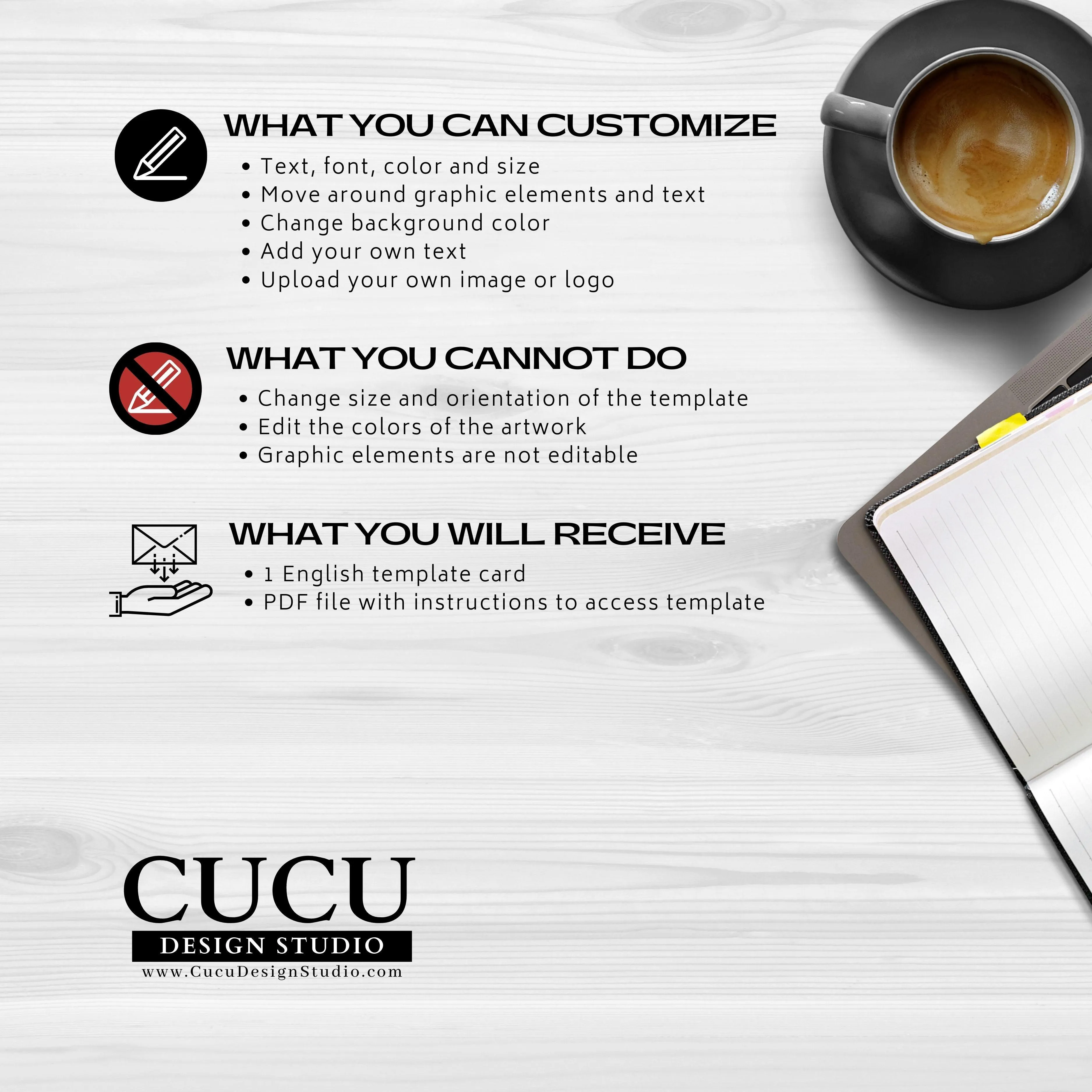 Customizable Funeral Invitation Card Template