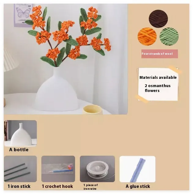 DIY Osmanthus Persimmon Knitted Material Set
