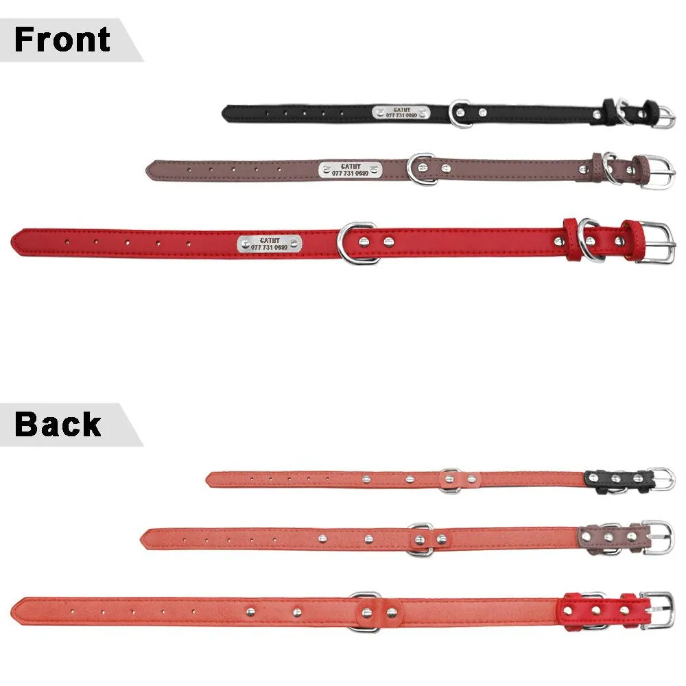 Dog Collar with Customizable ID Tag
