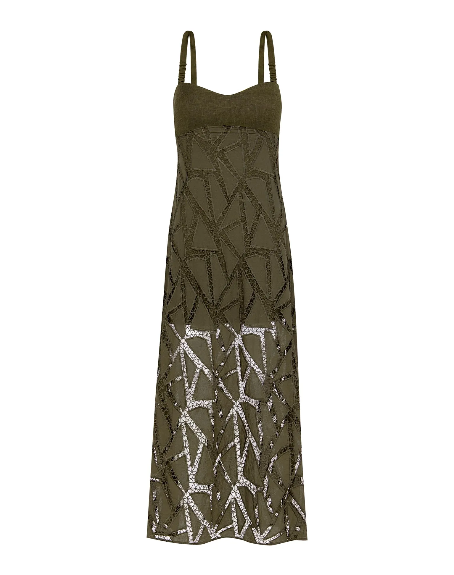Eleni Long Dress (exchange only) - Evergreen