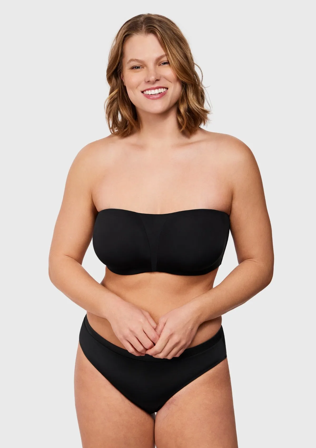 Fiery Unlined Seamless Comfort Underwire Plus Size Bandeau Strapless Bra