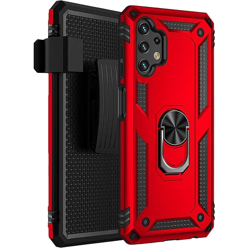 Red Military Kickstand Series Case - Samsung Galaxy A13 LTE
