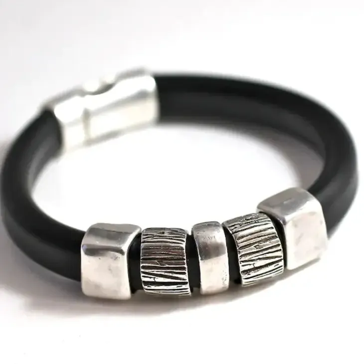 Vegan Hardware Rubber Bracelet